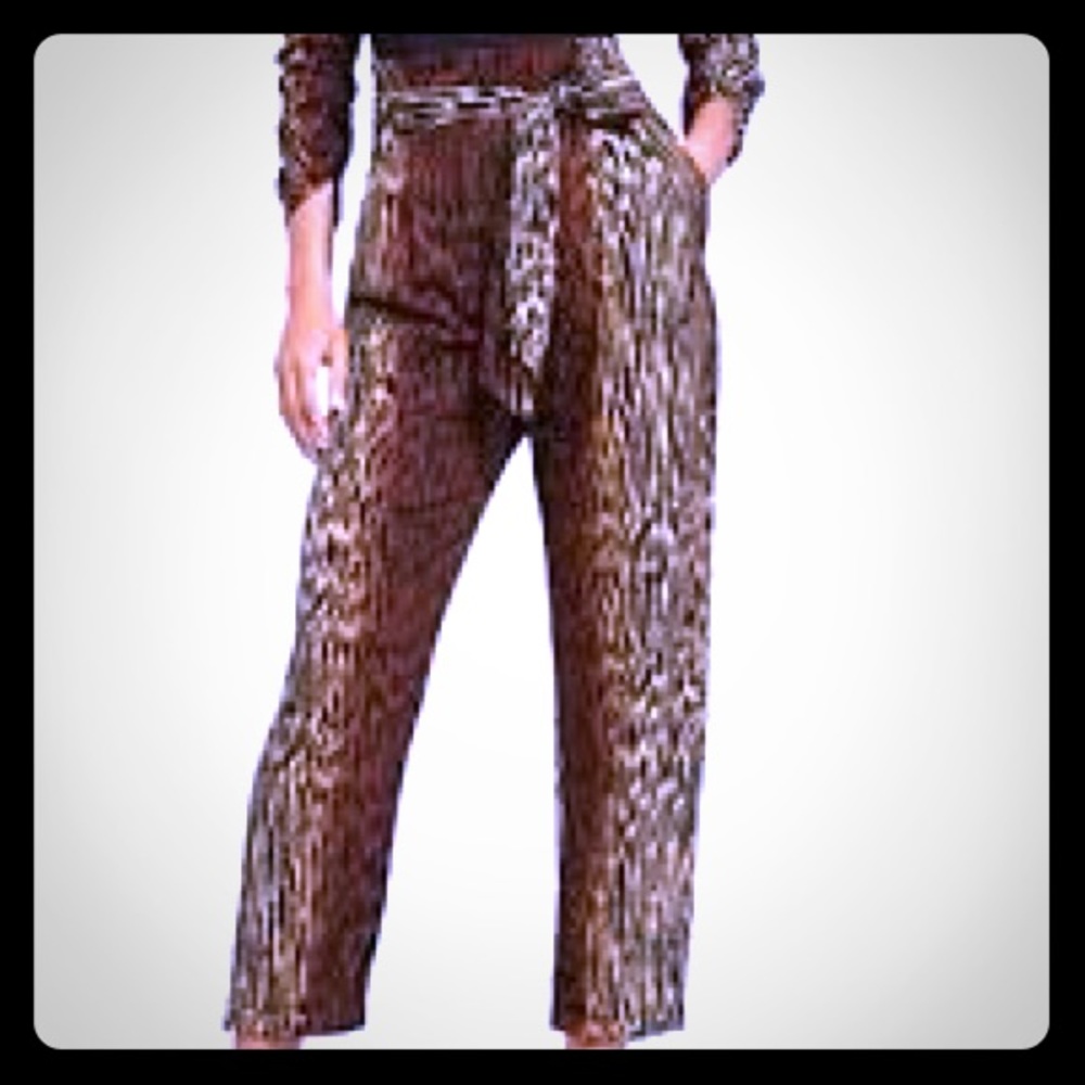 NWT NY&Co Mixed Animal Print Ankle Pants